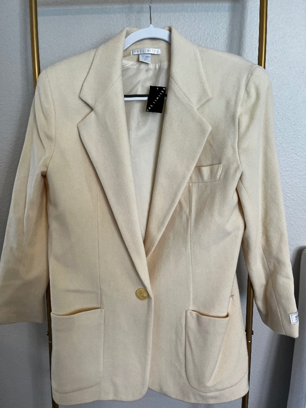 The Limited Wool Cashmere Ivory Blazer Jacket NWT Medium
